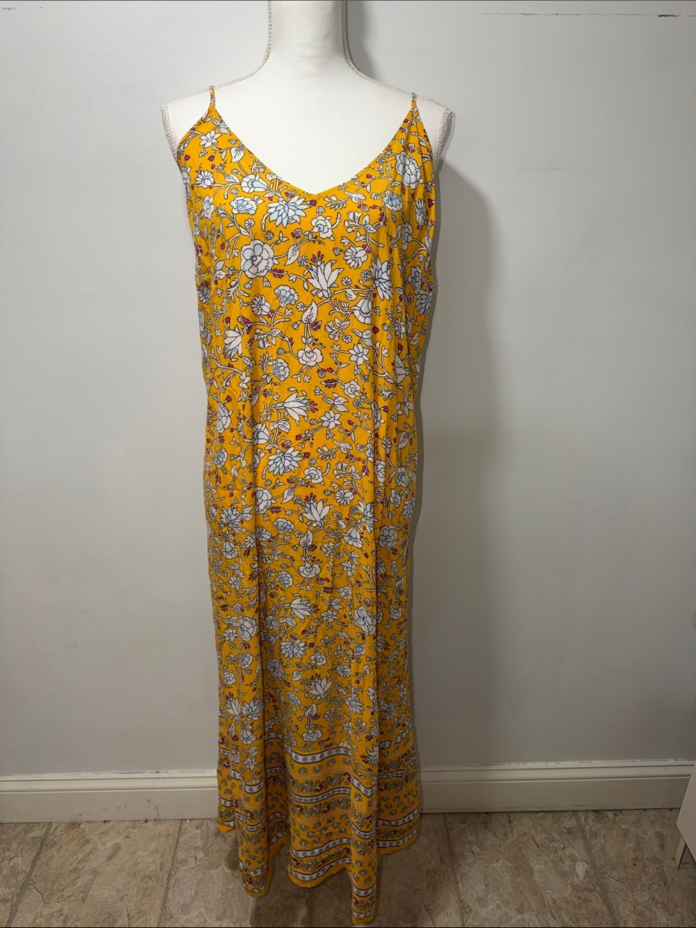 Old Navy‎ Womens Floral Maxi Dress Cross Back Strappy Summer Boho Artsy Summer